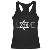 Love Jewish Messianic Christian Cross Star Of David Racerback Tank Top - Wonder Print Shop