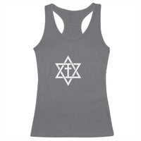 Love Jewish Messianic Christian Cross Star Of David Racerback Tank Top - Wonder Print Shop