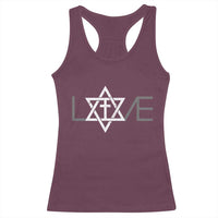 Love Jewish Messianic Christian Cross Star Of David Racerback Tank Top - Wonder Print Shop