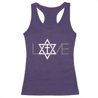 Love Jewish Messianic Christian Cross Star Of David Racerback Tank Top - Wonder Print Shop