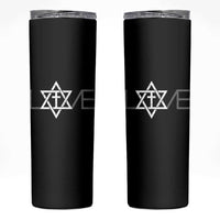 Love Jewish Messianic Christian Cross Star Of David Skinny Tumbler - Wonder Print Shop