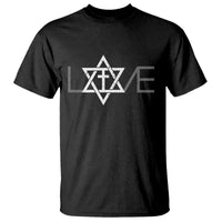 Love Jewish Messianic Christian Cross Star Of David T Shirt - Wonder Print Shop