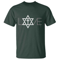 Love Jewish Messianic Christian Cross Star Of David T Shirt - Wonder Print Shop