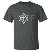 Love Jewish Messianic Christian Cross Star Of David T Shirt - Wonder Print Shop