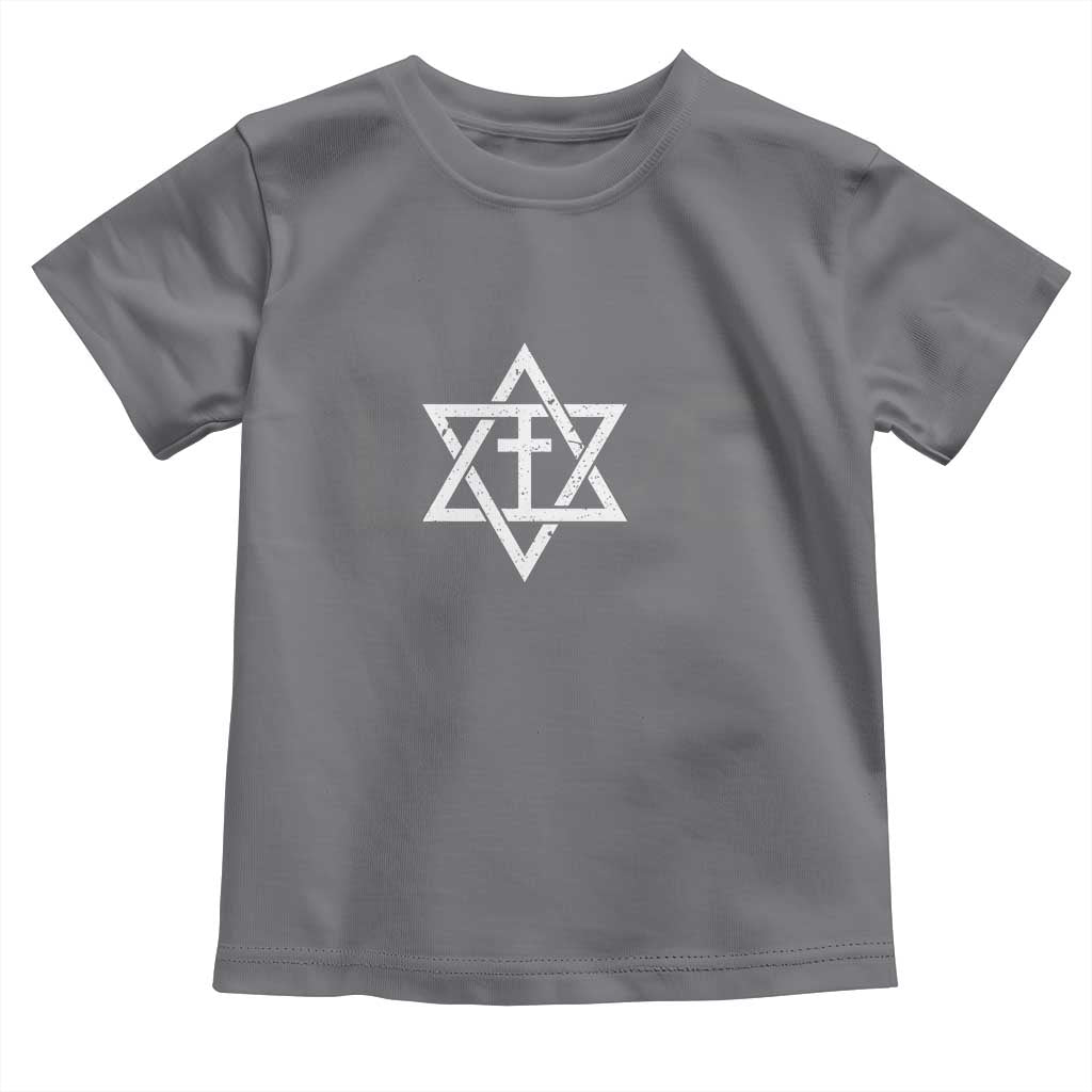 Love Jewish Messianic Christian Cross Star Of David Toddler T Shirt - Wonder Print Shop