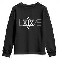 Love Jewish Messianic Christian Cross Star Of David Youth Sweatshirt - Wonder Print Shop
