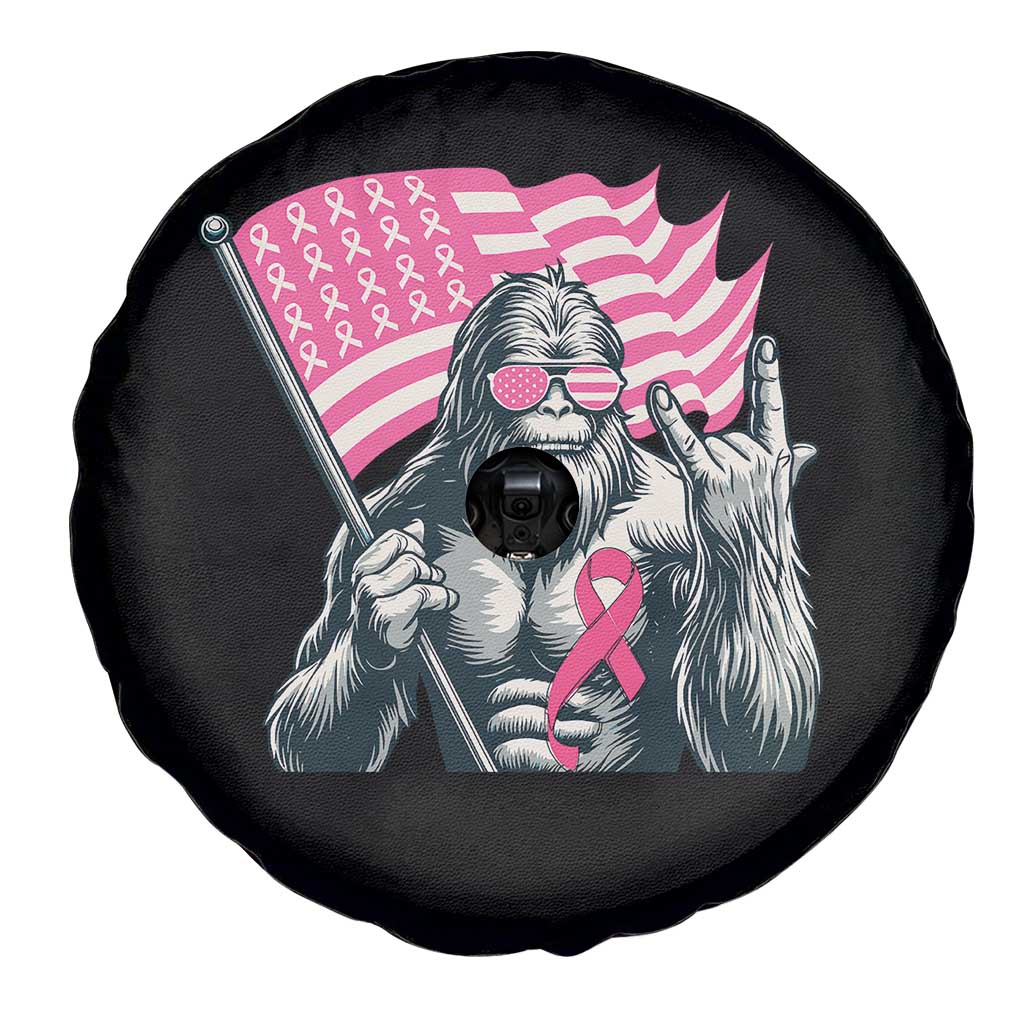 Funny Bigfoot Breast Cancer Awareness Spare Tire Cover Sasquatch Pink Ribbon - Wonder Print Shop