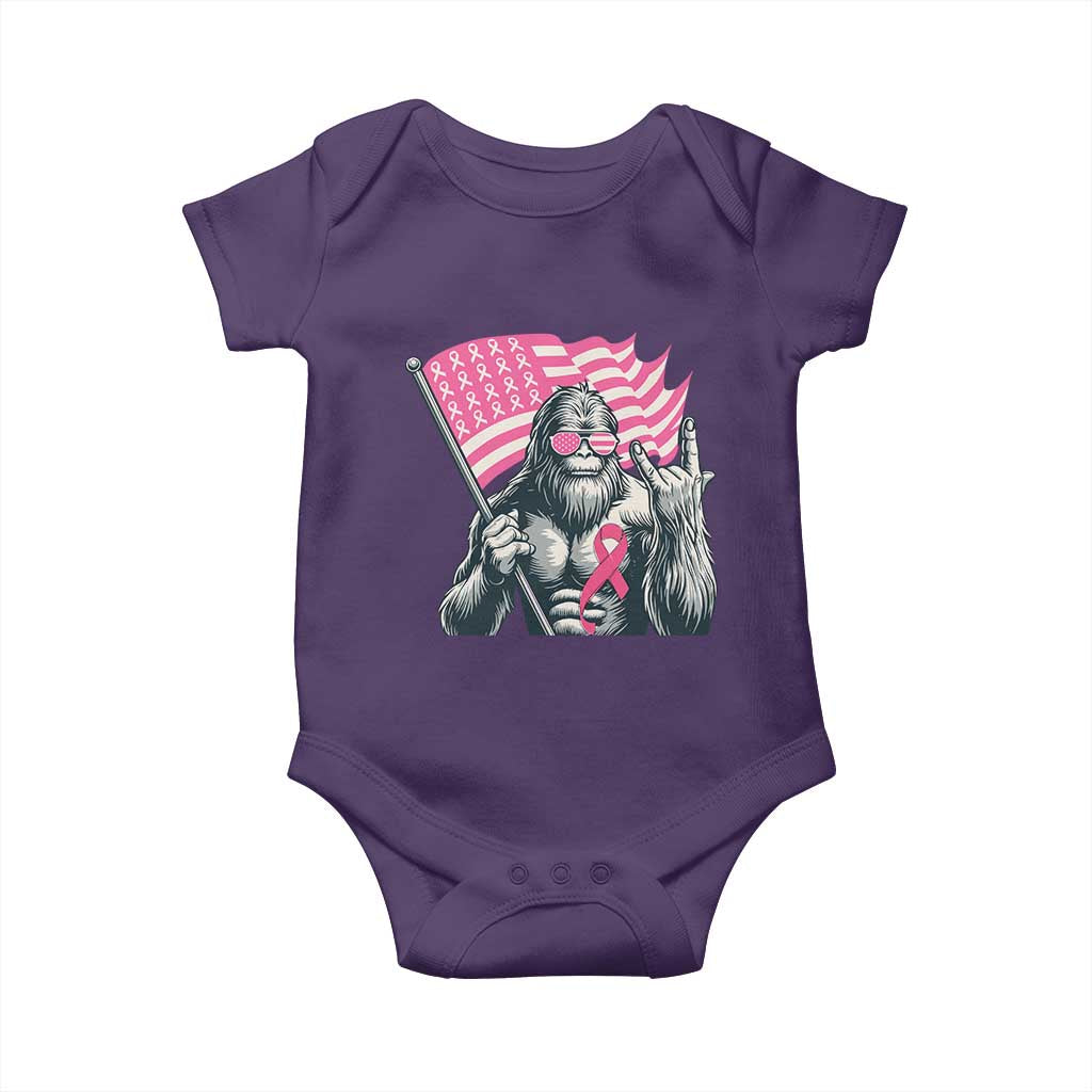 Funny Bigfoot Breast Cancer Awareness Baby Onesie Sasquatch Pink Ribbon - Wonder Print Shop