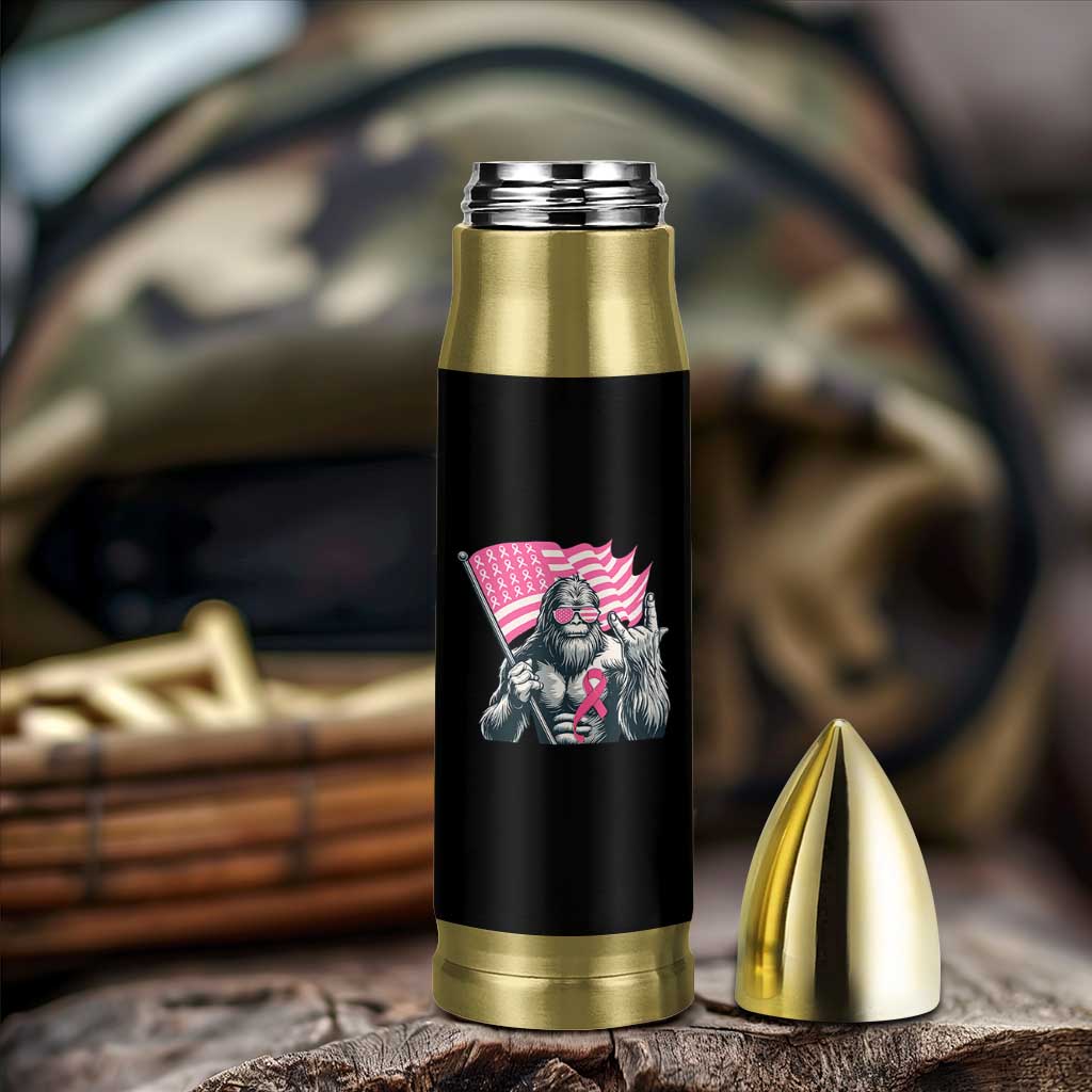 Funny Bigfoot Breast Cancer Awareness Bullet Tumbler Sasquatch Pink Ribbon - Wonder Print Shop