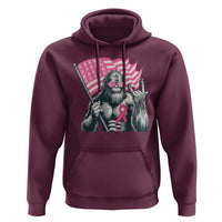 Funny Bigfoot Breast Cancer Awareness Hoodie Sasquatch Pink Ribbon - Wonder Print Shop