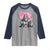 Funny Bigfoot Breast Cancer Awareness Raglan Shirt Sasquatch Pink Ribbon - Wonder Print Shop