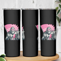 Funny Bigfoot Breast Cancer Awareness Skinny Tumbler Sasquatch Pink Ribbon - Wonder Print Shop