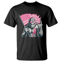Funny Bigfoot Breast Cancer Awareness T Shirt Sasquatch Pink Ribbon - Wonder Print Shop