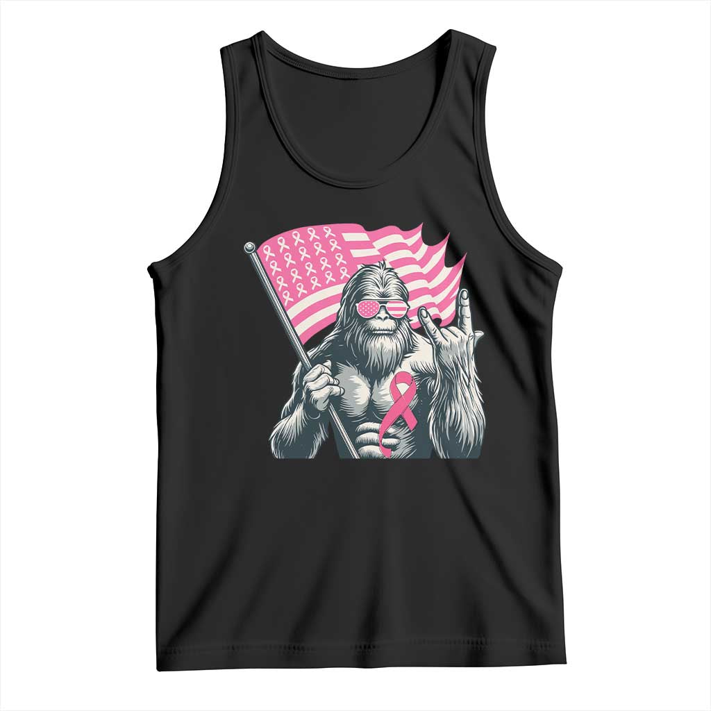 Funny Bigfoot Breast Cancer Awareness Tank Top Sasquatch Pink Ribbon - Wonder Print Shop
