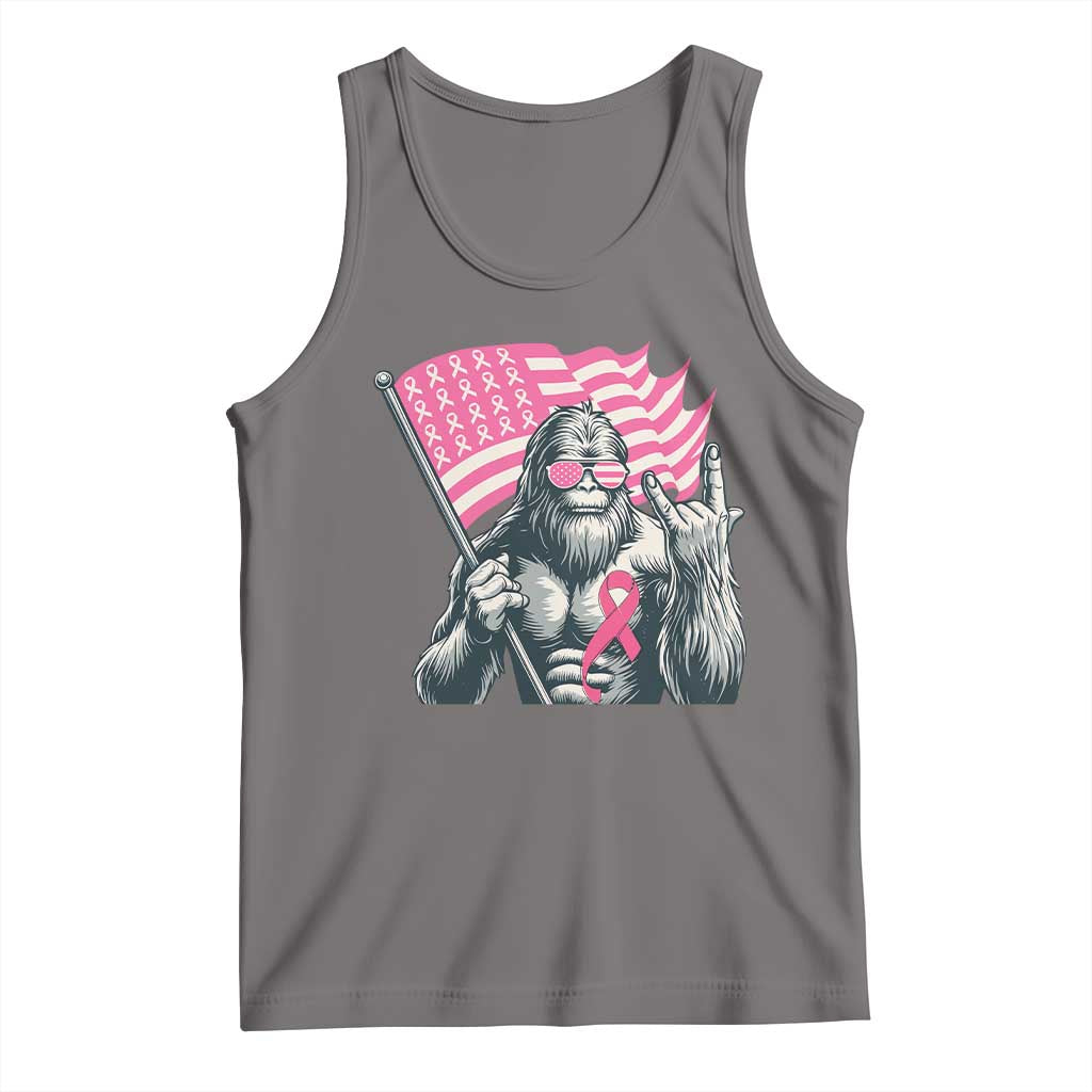 Funny Bigfoot Breast Cancer Awareness Tank Top Sasquatch Pink Ribbon - Wonder Print Shop
