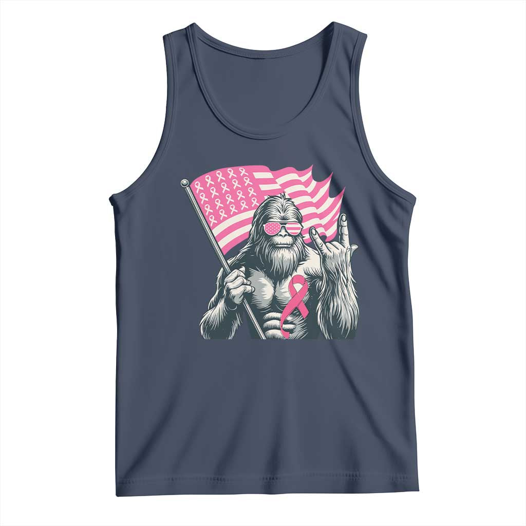 Funny Bigfoot Breast Cancer Awareness Tank Top Sasquatch Pink Ribbon - Wonder Print Shop
