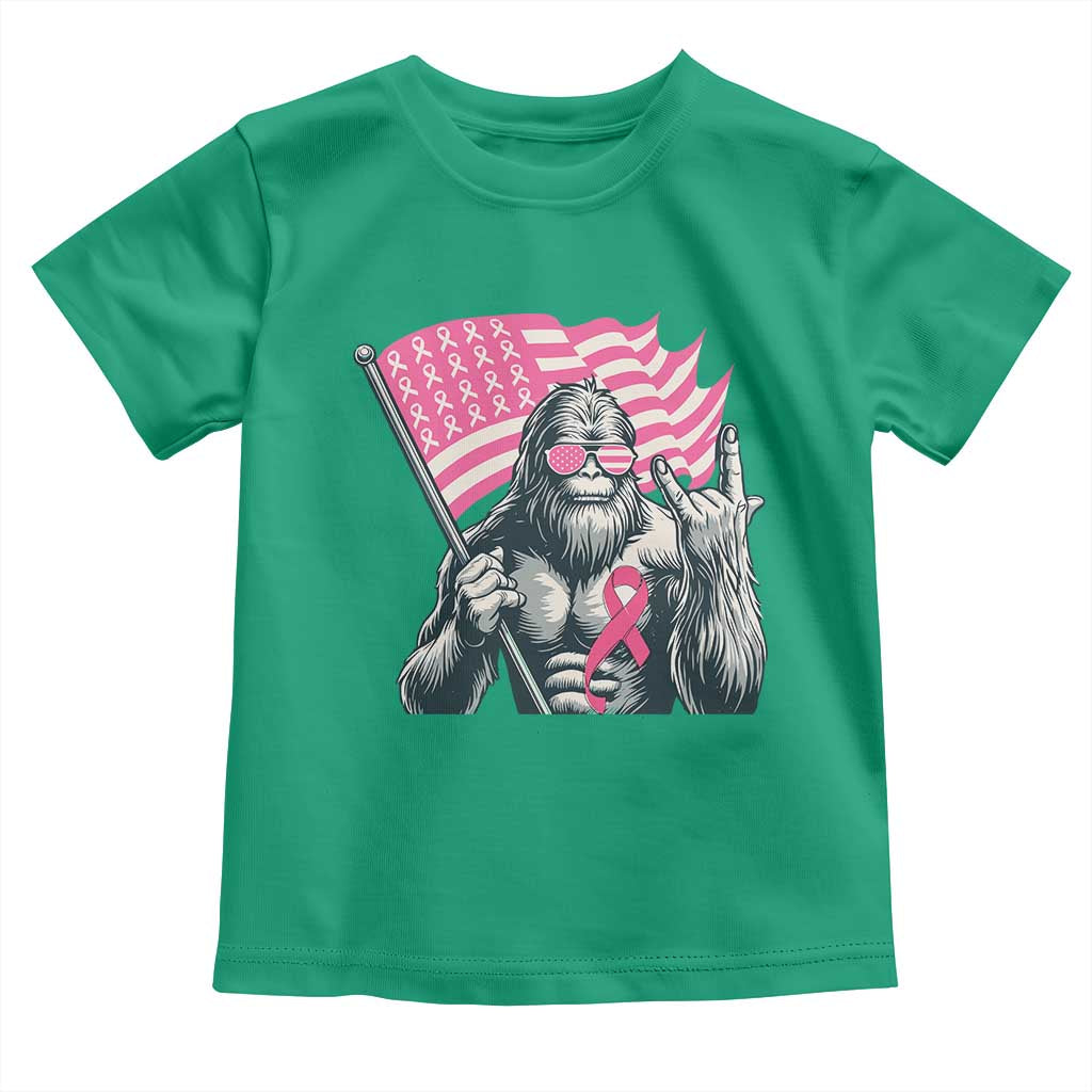 Funny Bigfoot Breast Cancer Awareness Toddler T Shirt Sasquatch Pink Ribbon - Wonder Print Shop