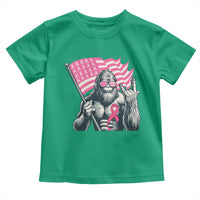 Funny Bigfoot Breast Cancer Awareness Toddler T Shirt Sasquatch Pink Ribbon - Wonder Print Shop