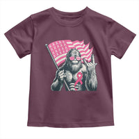Funny Bigfoot Breast Cancer Awareness Toddler T Shirt Sasquatch Pink Ribbon - Wonder Print Shop