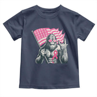 Funny Bigfoot Breast Cancer Awareness Toddler T Shirt Sasquatch Pink Ribbon - Wonder Print Shop
