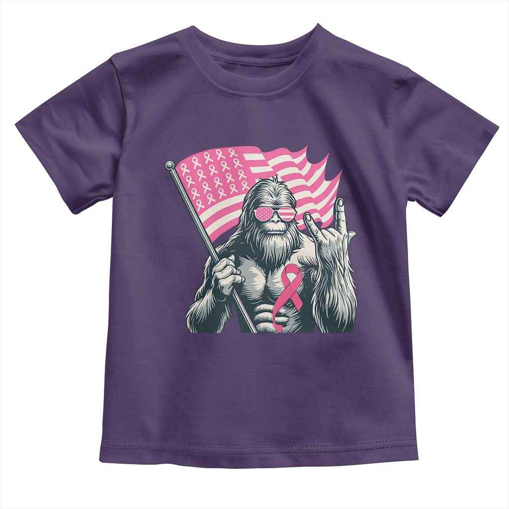 Funny Bigfoot Breast Cancer Awareness Toddler T Shirt Sasquatch Pink Ribbon - Wonder Print Shop