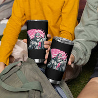 Funny Bigfoot Breast Cancer Awareness Tumbler Cup Sasquatch Pink Ribbon - Wonder Print Shop
