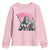 Funny Bigfoot Breast Cancer Awareness Youth Sweatshirt Sasquatch Pink Ribbon - Wonder Print Shop