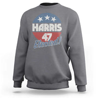 Harris For President Sweatshirt Harris Elected 47 American Flag - Wonder Print Shop