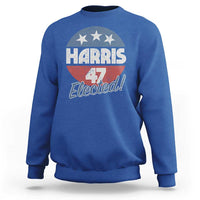 Harris For President Sweatshirt Harris Elected 47 American Flag - Wonder Print Shop