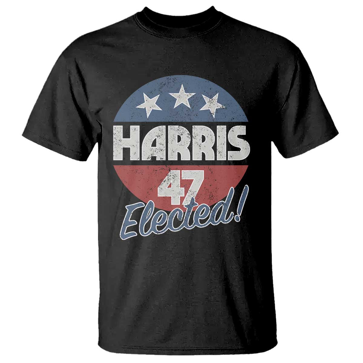Harris For President T Shirt Harris Elected 47 American Flag - Wonder Print Shop
