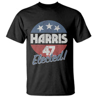 Harris For President T Shirt Harris Elected 47 American Flag - Wonder Print Shop