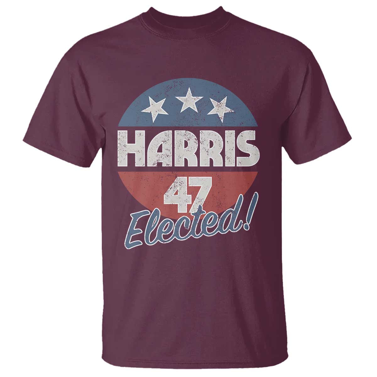 Harris For President T Shirt Harris Elected 47 American Flag - Wonder Print Shop