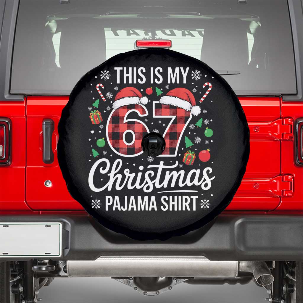 This Is My 67 Christmas Pajama Spare Tire Cover Six Seven Meme Xmas - Wonder Print Shop