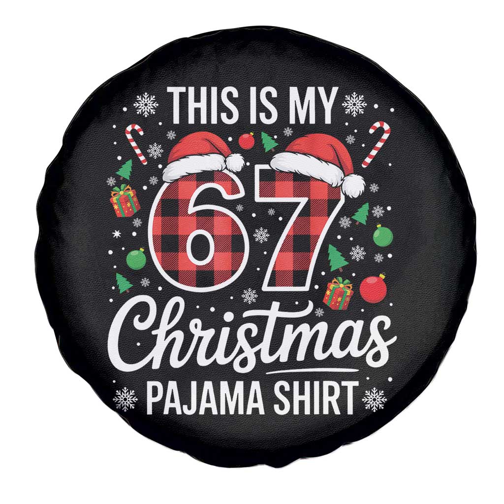 This Is My 67 Christmas Pajama Spare Tire Cover Six Seven Meme Xmas - Wonder Print Shop