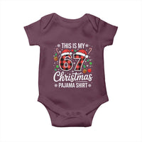 This Is My 67 Christmas Pajama Baby Onesie Six Seven Meme Xmas - Wonder Print Shop
