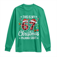 This Is My 67 Christmas Pajama Long Sleeve Shirt Six Seven Meme Xmas - Wonder Print Shop