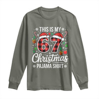 This Is My 67 Christmas Pajama Long Sleeve Shirt Six Seven Meme Xmas - Wonder Print Shop