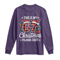 This Is My 67 Christmas Pajama Long Sleeve Shirt Six Seven Meme Xmas - Wonder Print Shop