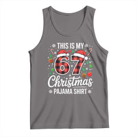 This Is My 67 Christmas Pajama Tank Top Six Seven Meme Xmas - Wonder Print Shop