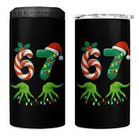 Funny Six Seven Christmas 67 Meme Gen Alpha Slang Elf Hands 4 in 1 Can Cooler Tumbler - Wonder Print Shop