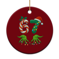 Funny Six Seven Christmas 67 Meme Gen Alpha Slang Elf Hands Ceramic Ornament - Wonder Print Shop