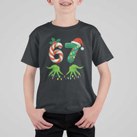 Funny Six Seven Christmas 67 Meme Gen Alpha Slang Elf Hands T Shirt For Kid - Wonder Print Shop