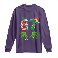 Funny Six Seven Christmas 67 Meme Gen Alpha Slang Elf Hands Long Sleeve Shirt - Wonder Print Shop