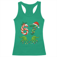 Funny Six Seven Christmas 67 Meme Gen Alpha Slang Elf Hands Racerback Tank Top - Wonder Print Shop