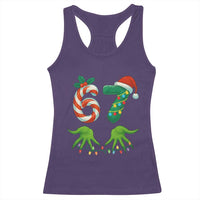 Funny Six Seven Christmas 67 Meme Gen Alpha Slang Elf Hands Racerback Tank Top - Wonder Print Shop