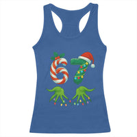 Funny Six Seven Christmas 67 Meme Gen Alpha Slang Elf Hands Racerback Tank Top - Wonder Print Shop