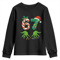 Funny Six Seven Christmas 67 Meme Gen Alpha Slang Elf Hands Youth Sweatshirt - Wonder Print Shop