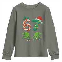Funny Six Seven Christmas 67 Meme Gen Alpha Slang Elf Hands Youth Sweatshirt - Wonder Print Shop