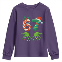 Funny Six Seven Christmas 67 Meme Gen Alpha Slang Elf Hands Youth Sweatshirt - Wonder Print Shop