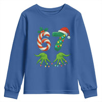 Funny Six Seven Christmas 67 Meme Gen Alpha Slang Elf Hands Youth Sweatshirt - Wonder Print Shop
